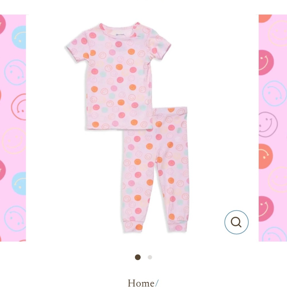 Magnetic Me - Pink Smile Modal Toddler Magnetic Pajama Set